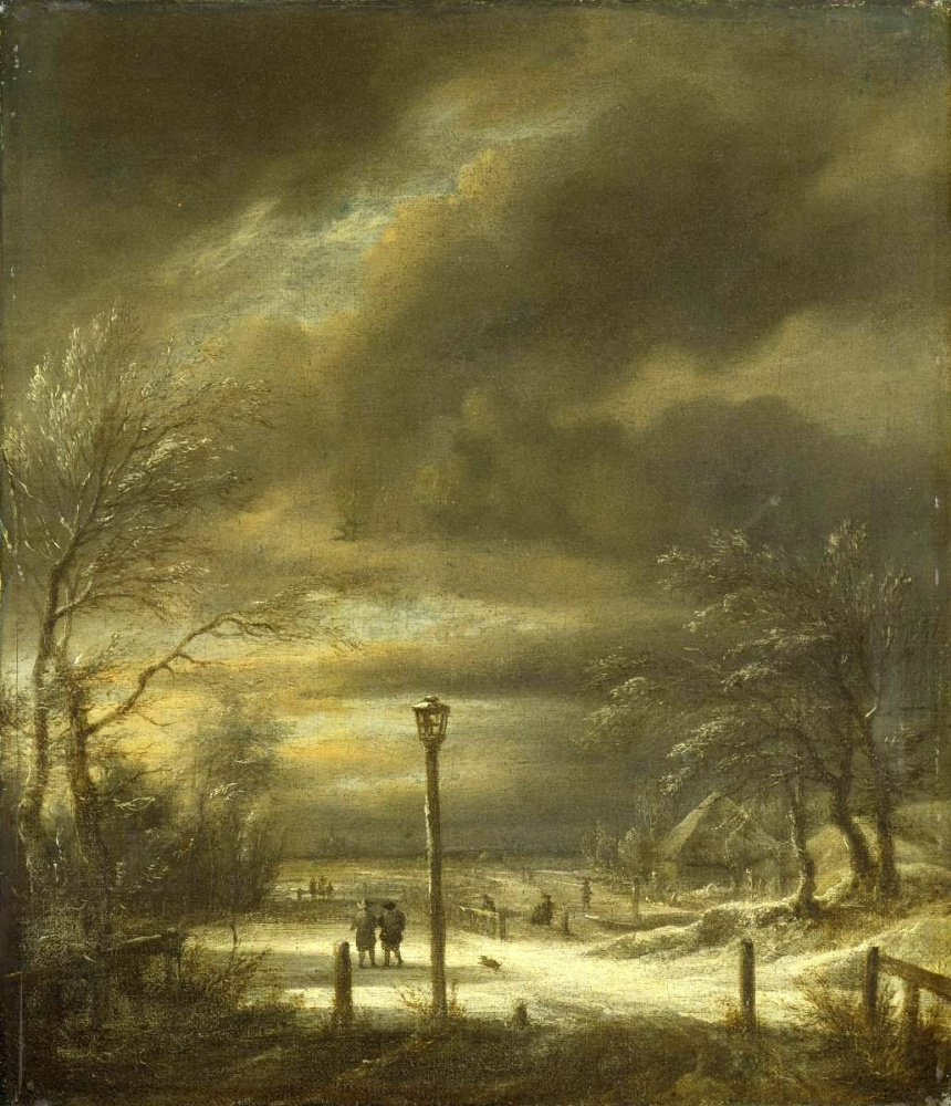 Якоб Исаакс ван Рейсдал. Зимний пейзаж с видом на Харлем