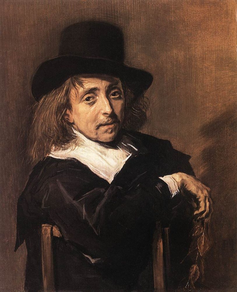 Франс Хальс. Портрет сидящего мужчины с веткой в руках