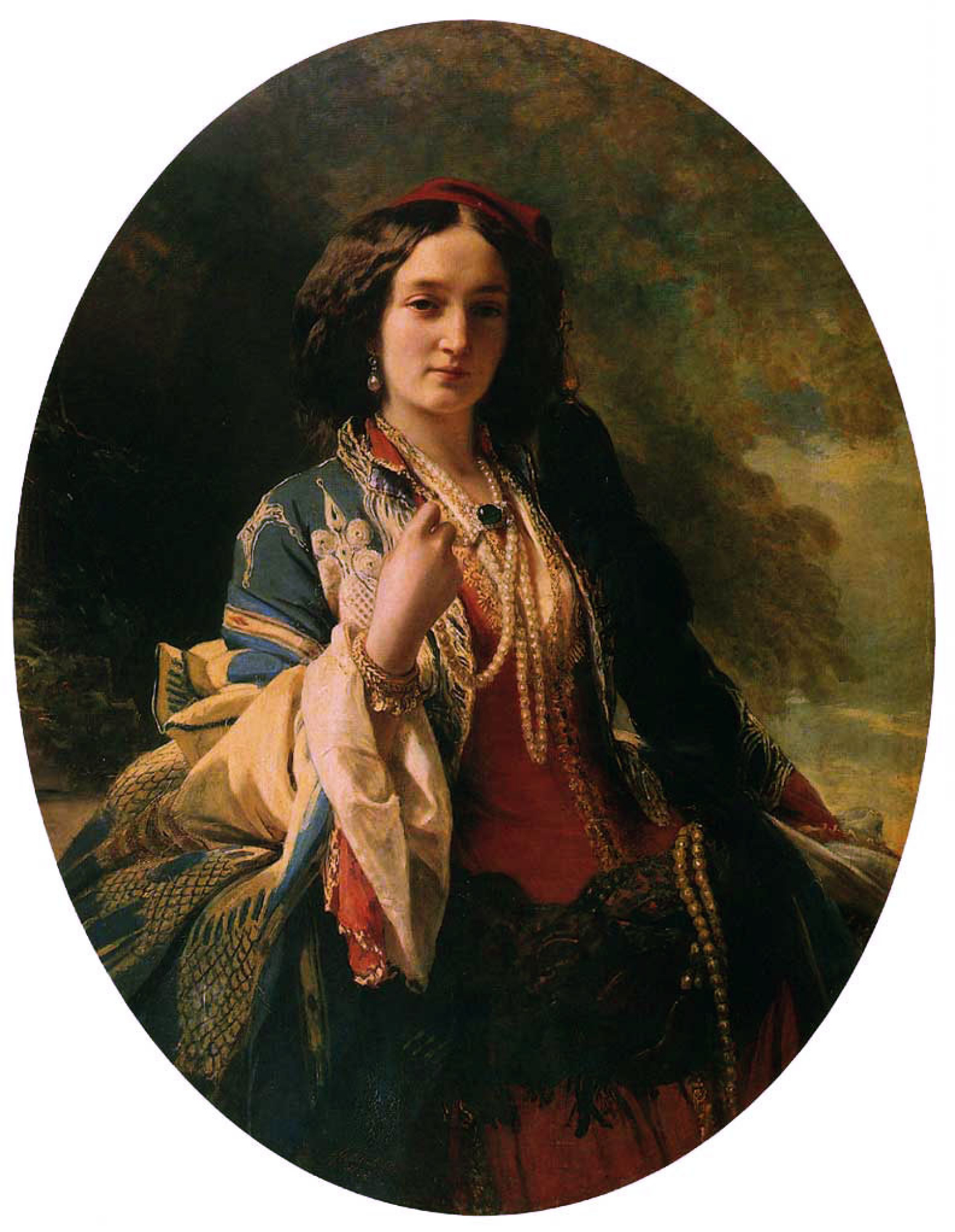 Франц Ксавер Винтерхальтер - Екатерина Браницкая, графиня Потоцкая, 1854,  79×102 см: Описание произведения | Артхив