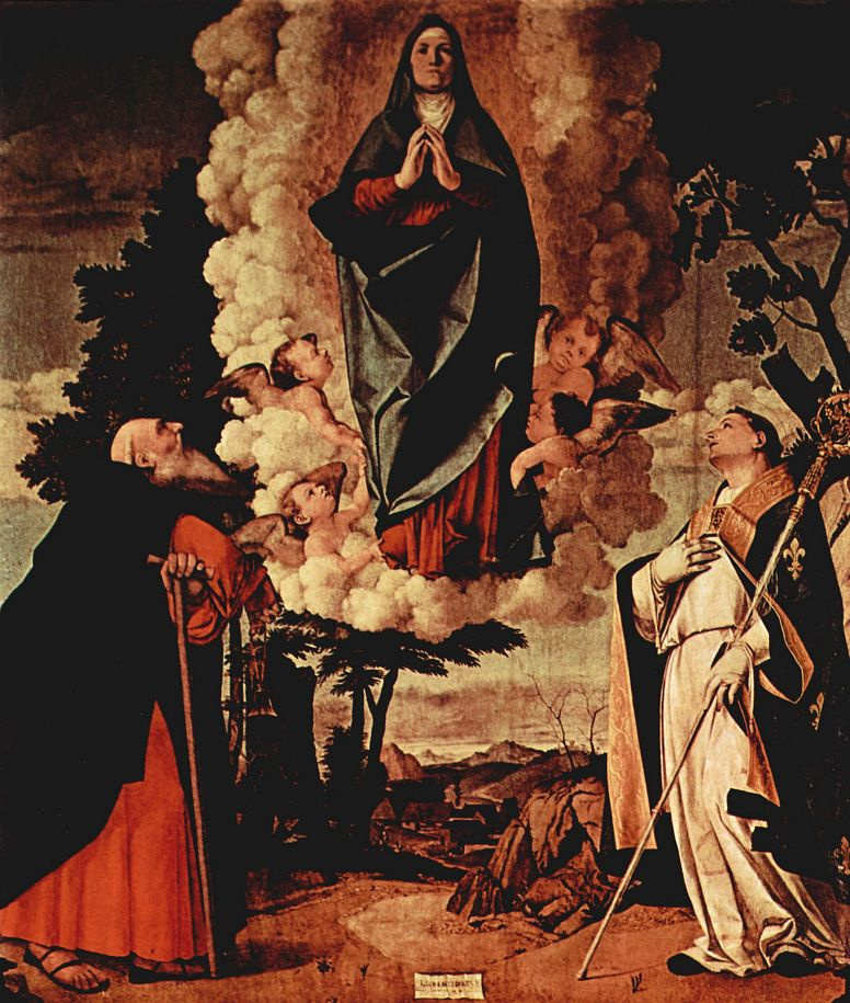 Лоренцо Лотто. Вознесение Марии со Святым Антонием Аббатом