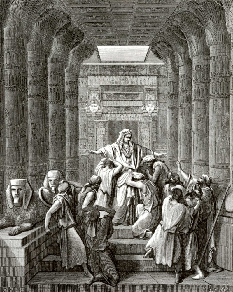 Поль Гюстав Доре. Иллюстрация к Библии: Иосиф открывается своим братьям
