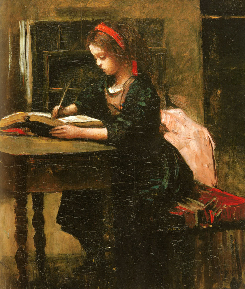 Камиль Коро. Молодая девушка учится писать