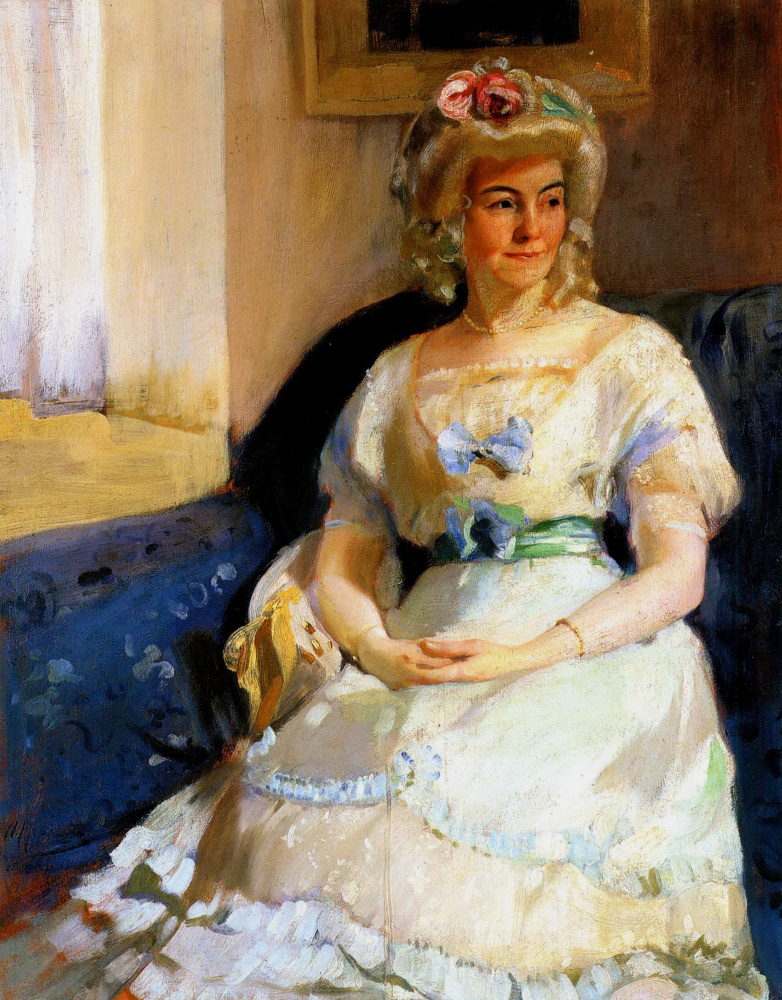 Александр Александрович Мурашко. Портрет женщины в белом парике