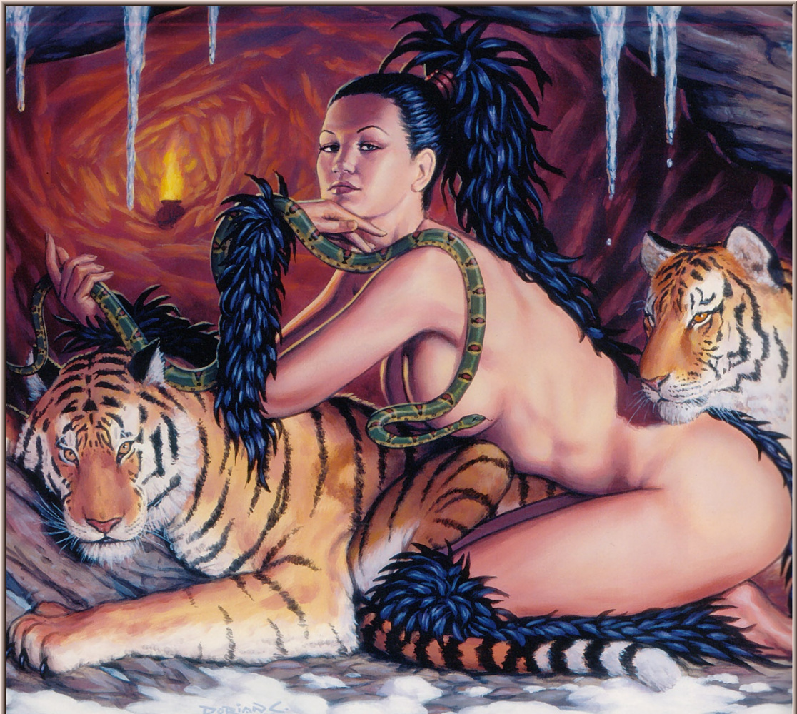 Teen titans fantasy artists cavegirl libnani