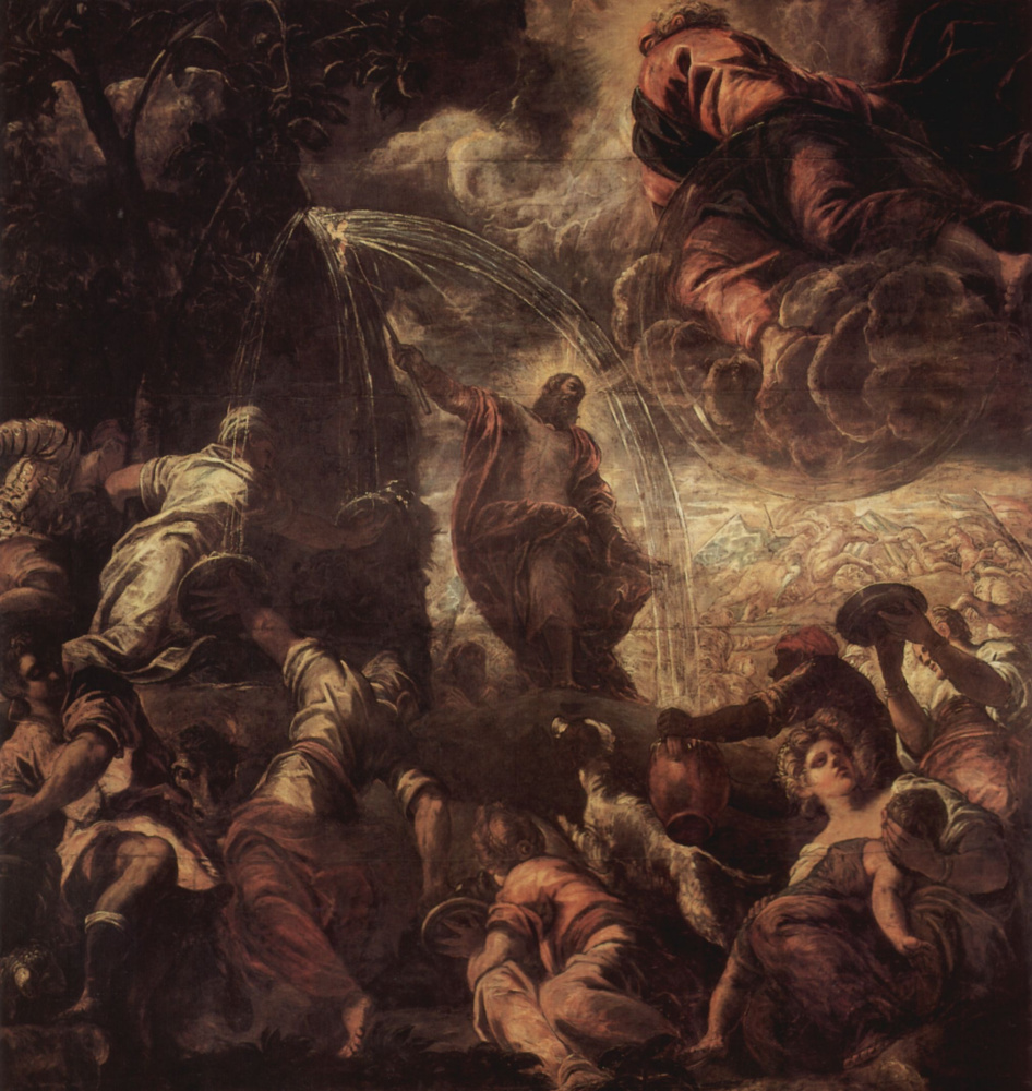Моисей, иссекающий воду из скалы