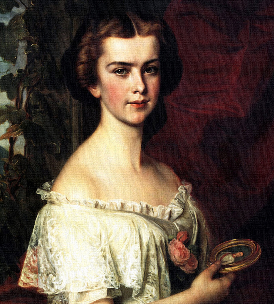 Принцесса Елизавета Баварская с портретной миниатюрой Франца Иосифа