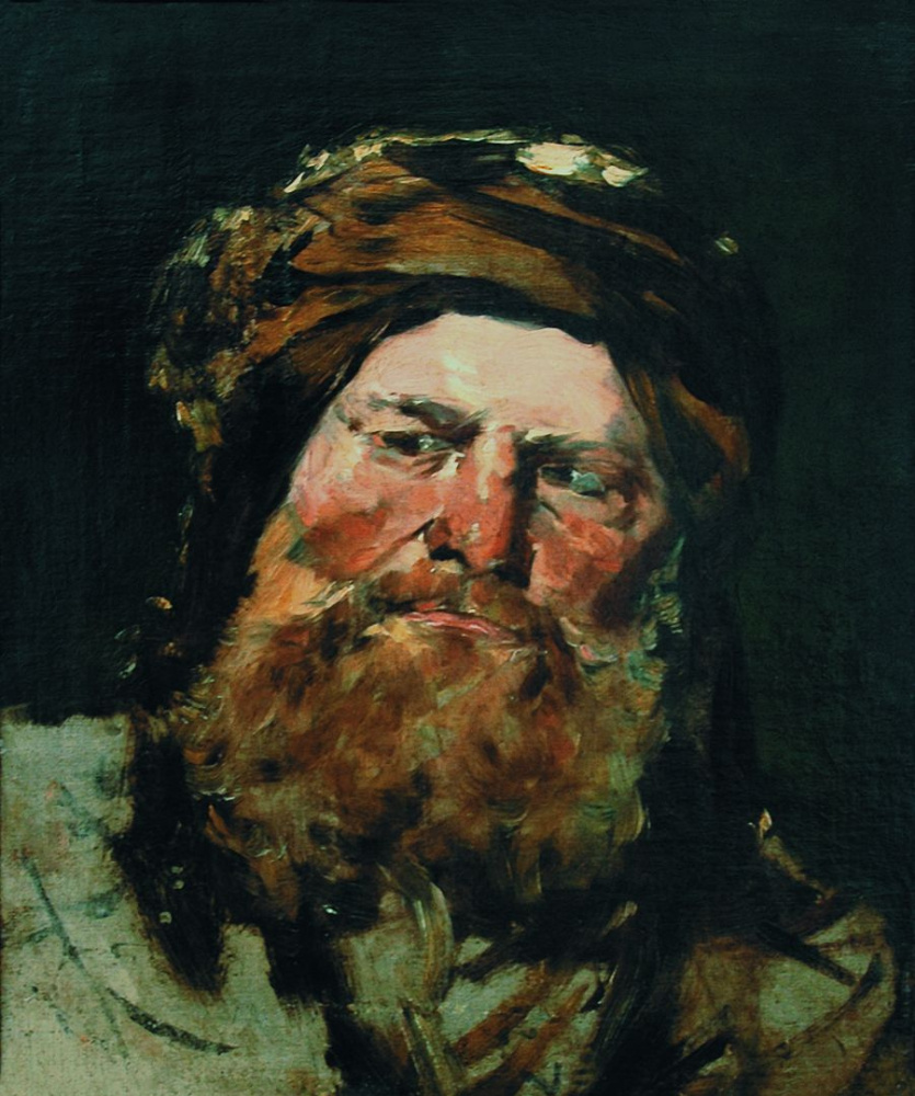 Михай Либ Мункачи. Портрет мужчины с бородой. Эскиз для картины "Христос перед Пилатом"