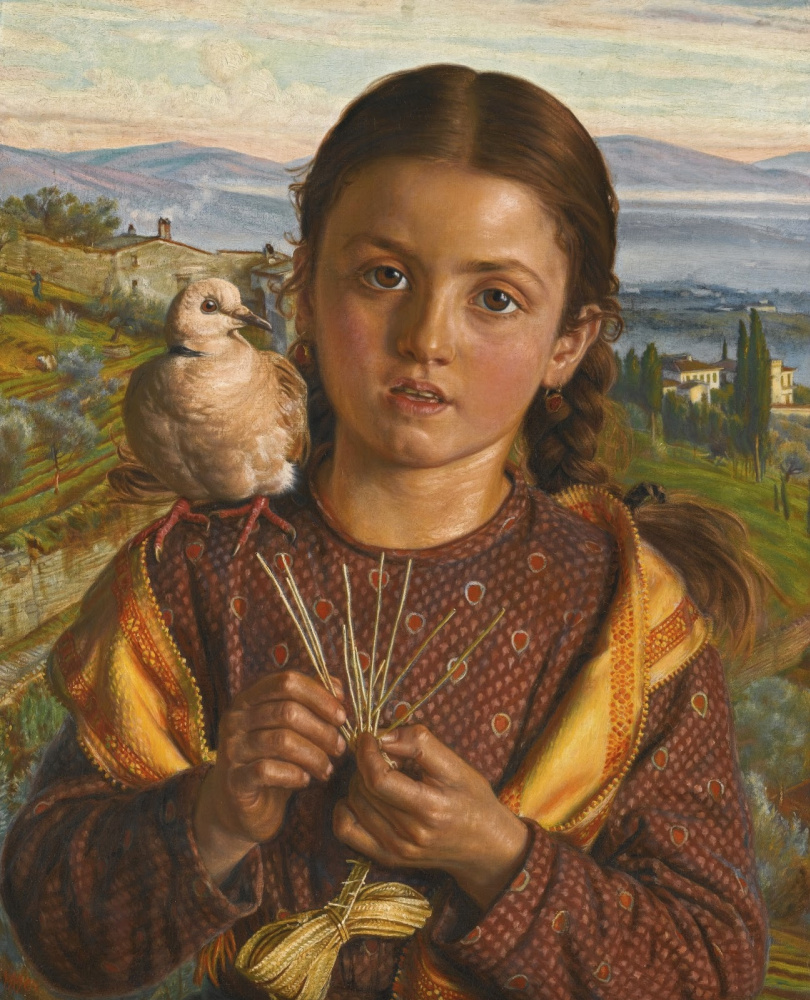Уильям Холман Хант. Итальянское дитя (Тосканская девочка с соломенным плетением)