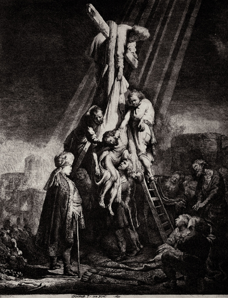 Рембрандт Харменс ван Рейн. Так называемое "Большое снятие с креста"