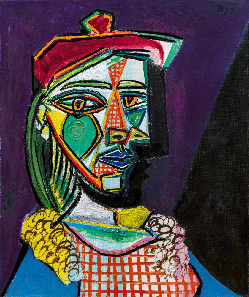 Пабло Пикассо. Женщина в берете и клетчатом платье (Мария-Тереза Вальтер)