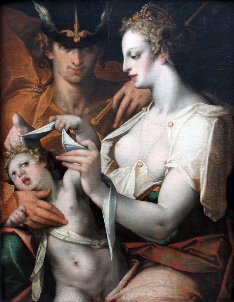 Бартоломеус Спрангер. Венера и Меркурий завязывают глаза Купидону