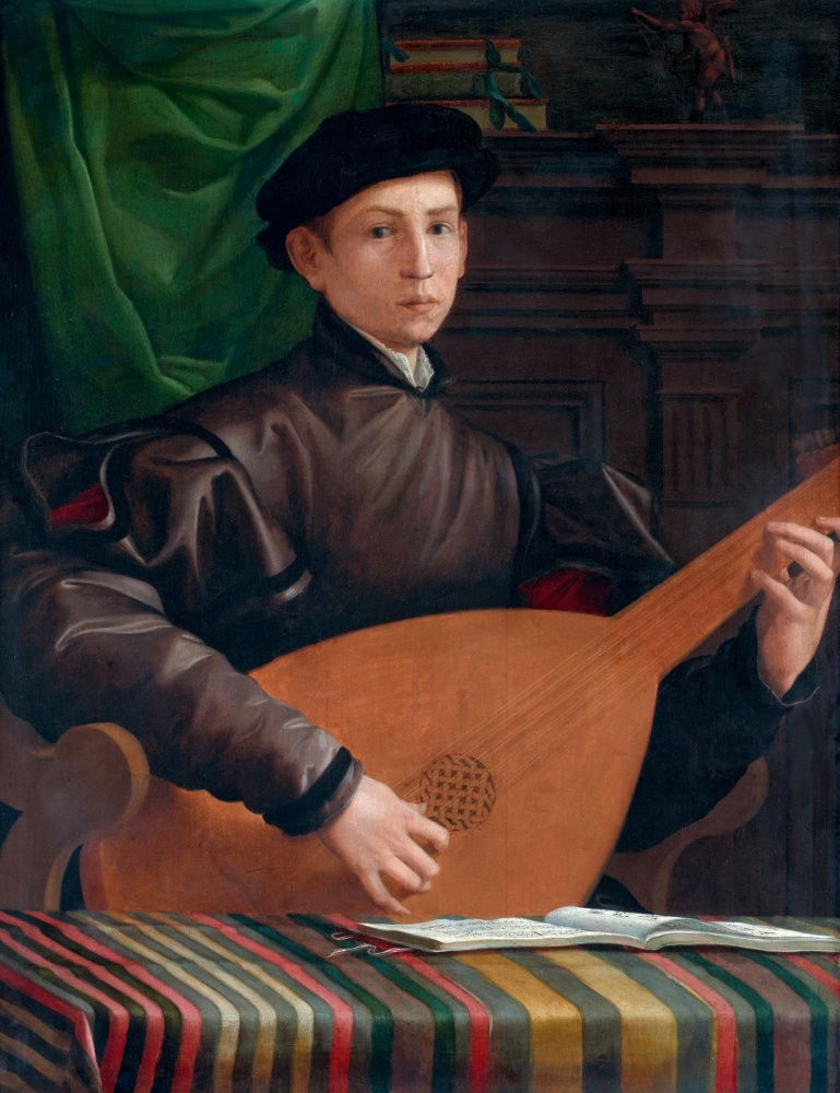 Франческо Сальвиати. Портрет молодого человека с лютней