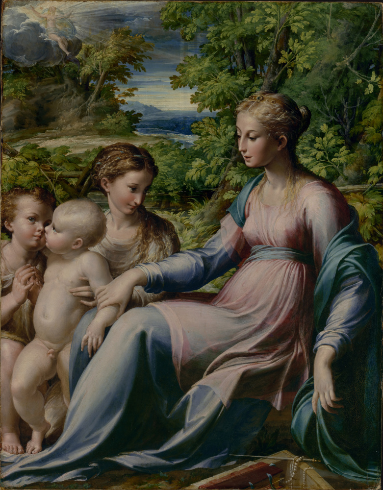 Франческо Пармиджанино. Богоматерь с младенцем, святым Иоанном Крестителем и Марией Магдалиной