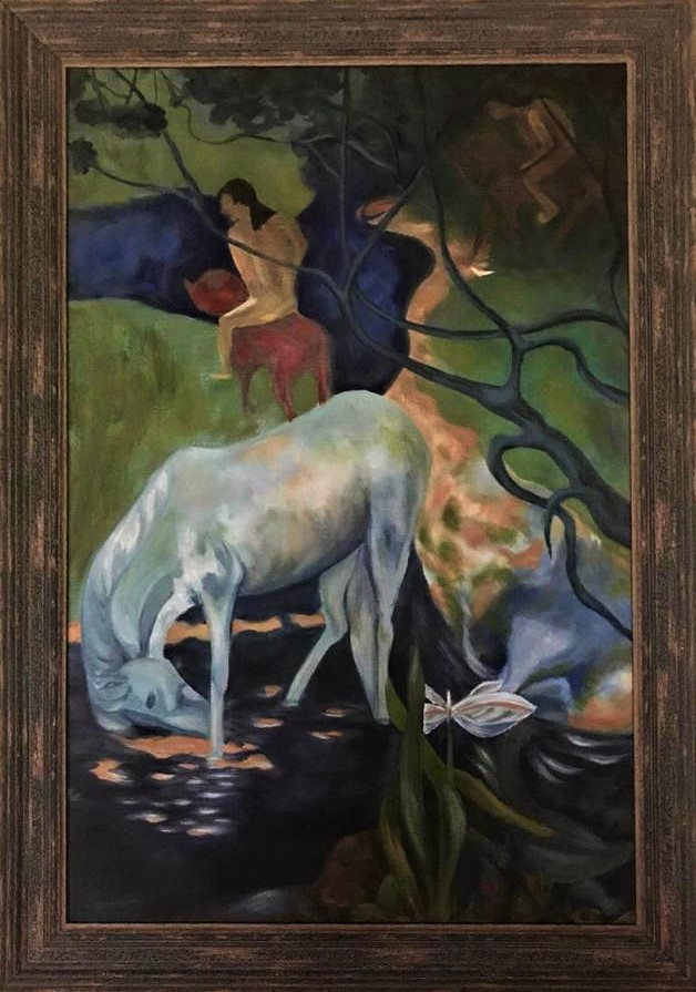 Inga Kotlyarskaya. Вольная копия "Белая лошадь" (Поль Гоген)