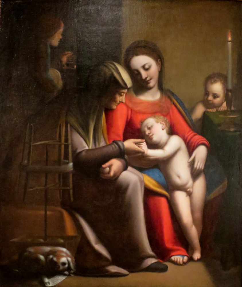 Софонисба Ангвиссола. Святое семейство со святой Анной и Иоанном Крестителем