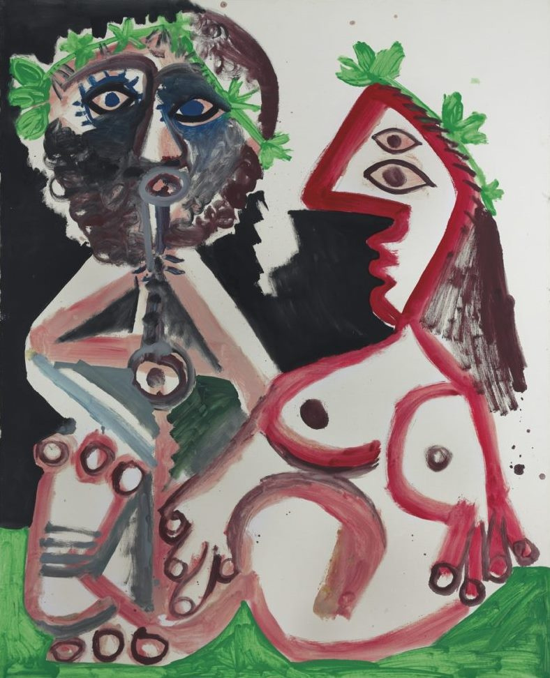 Пабло Пикассо. Флейтист и обнаженная женщина