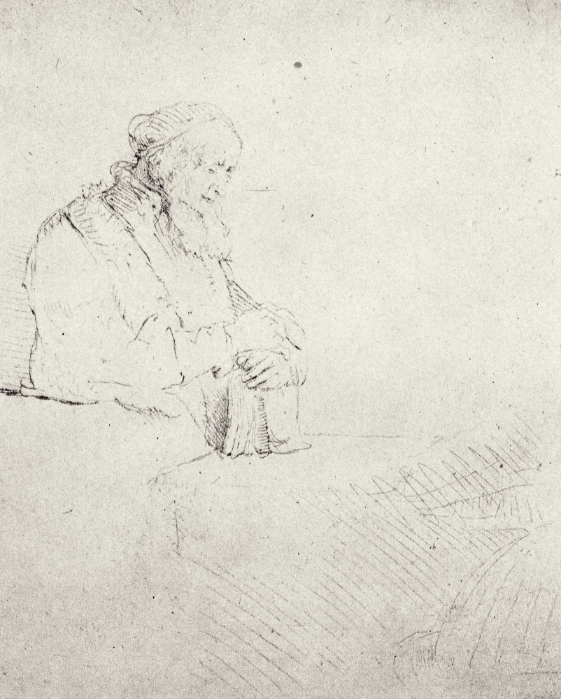 Рембрандт Харменс ван Рейн. Задумавшийся старик