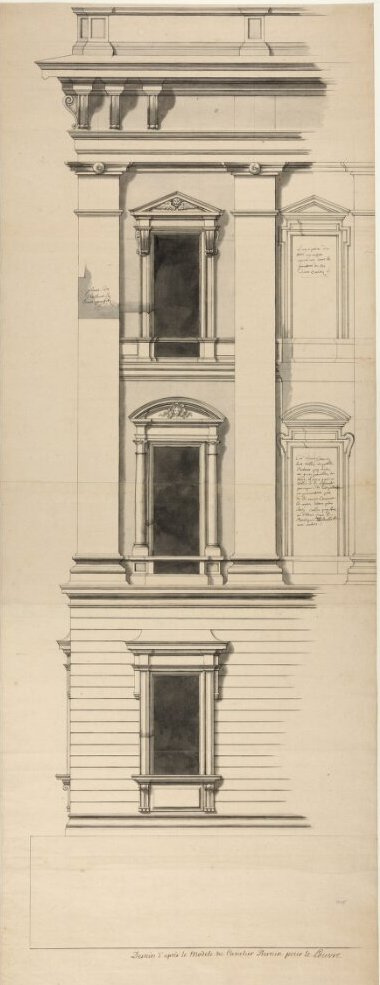 Джованни Лоренцо Бернини. Лувр, 4-й проект. Два этажа восточного фасада