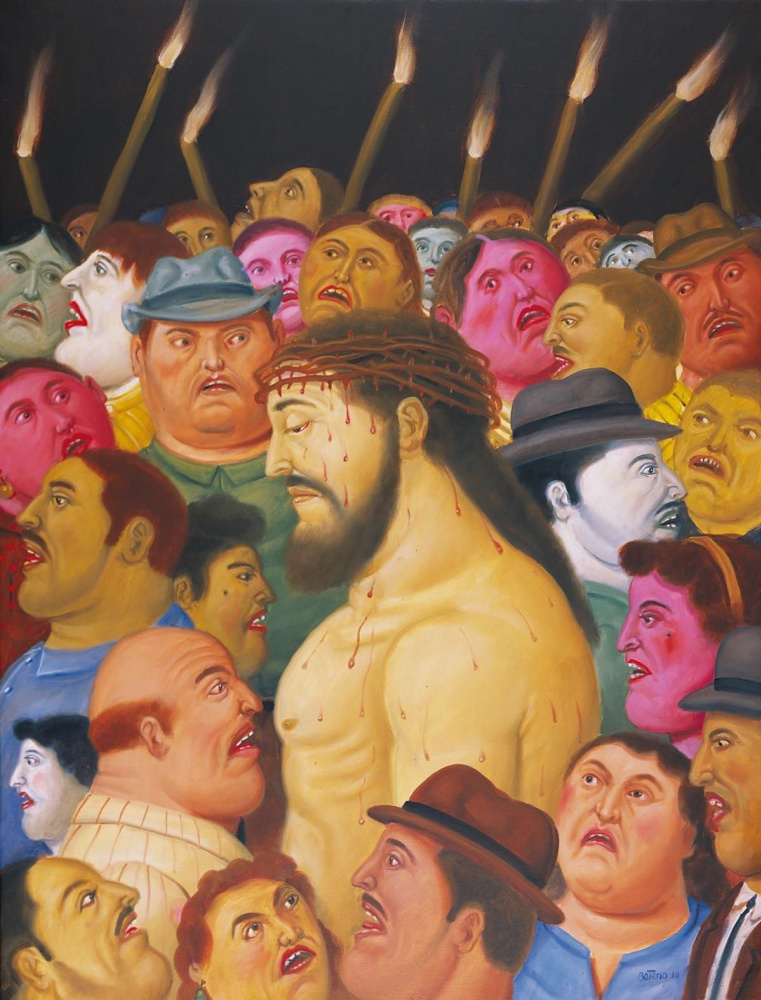 Фернандо Ботеро. Иисус и толпа