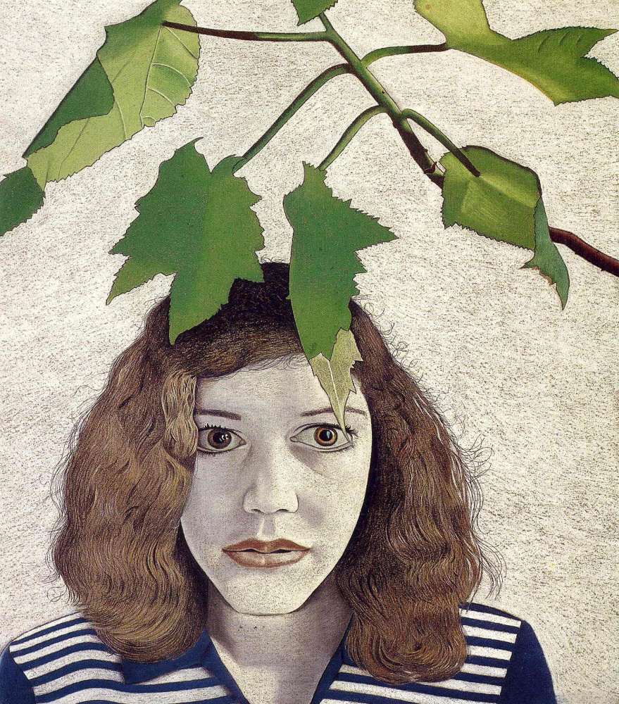 Люсьен Фрейд. Девушка с листьями