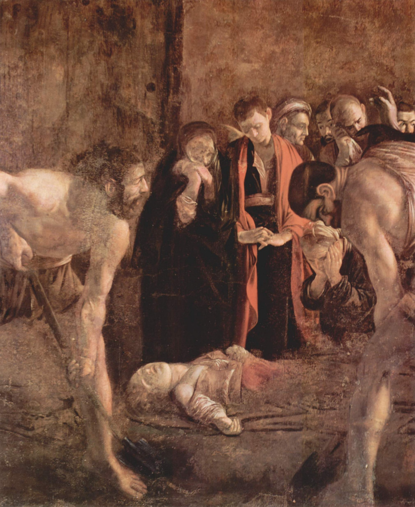 Микеланджело Меризи де Караваджо. Погребение Святой Лючии. Фрагмент