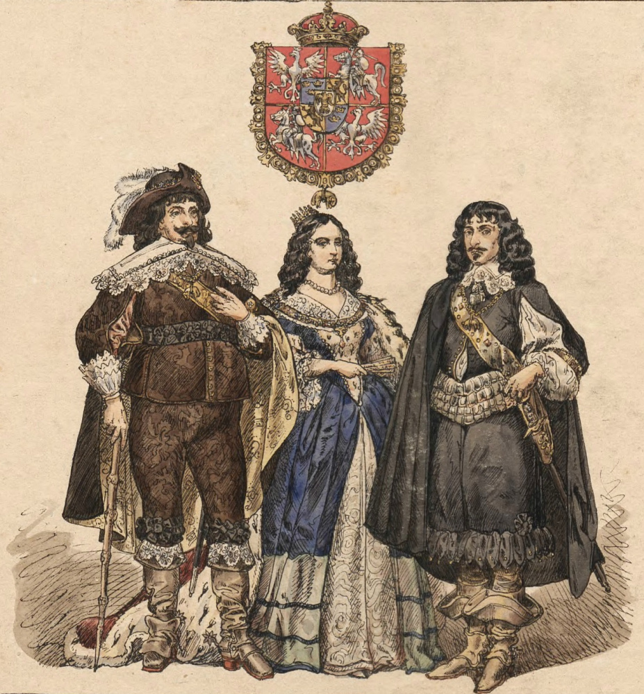 Ян Матейко. Владислав IV Ваза с женой Людвикой Марией и братом Яном Казимиром