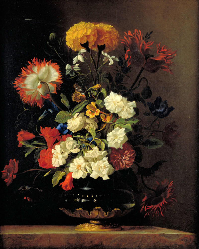 Виллем ван Алст. Натюрморт с цветами в вазе