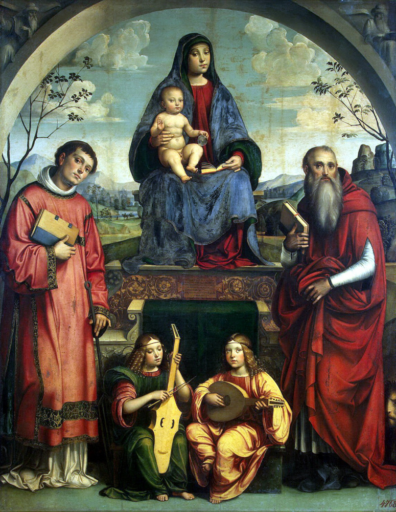 Франческо Франча. Мадонна с Младенцем, Святыми Лаврентием и Иеронином