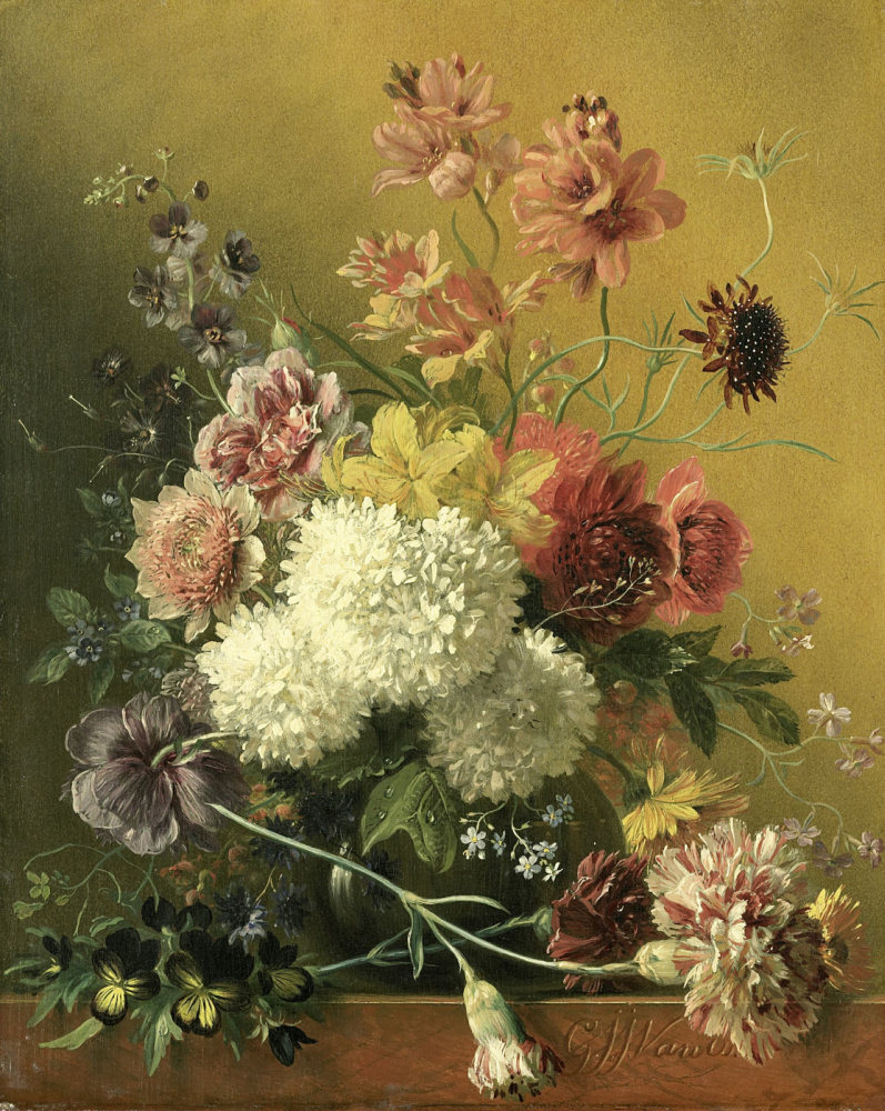 Георг Якоб Иоганн ван Ос. Натюрморт с цветами