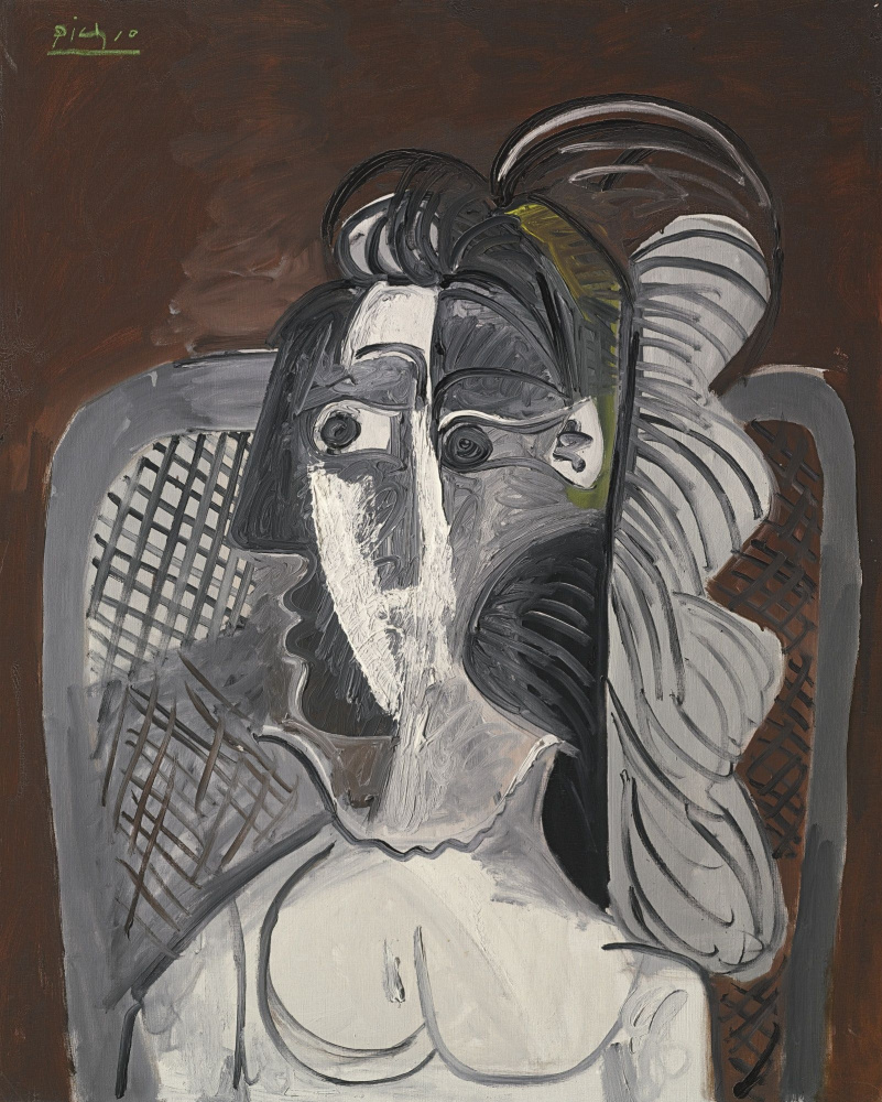 Пабло Пикассо. Женщина в кресле (Жаклин Рок)