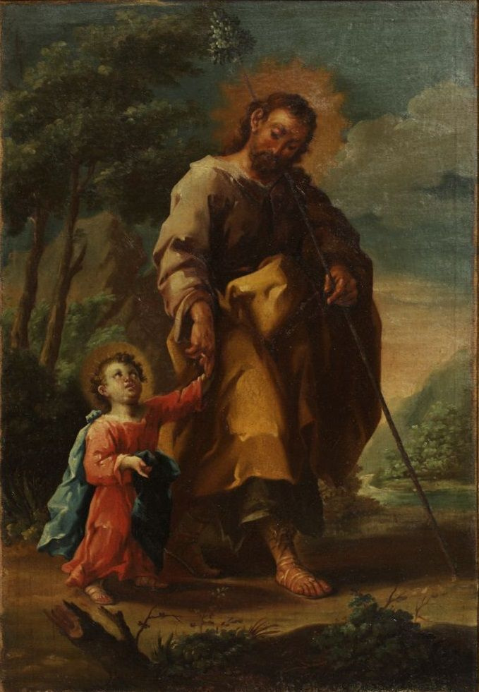 Хосе Лусан-и-Мартинес. Святой Иосиф с младенцем Иисусом
