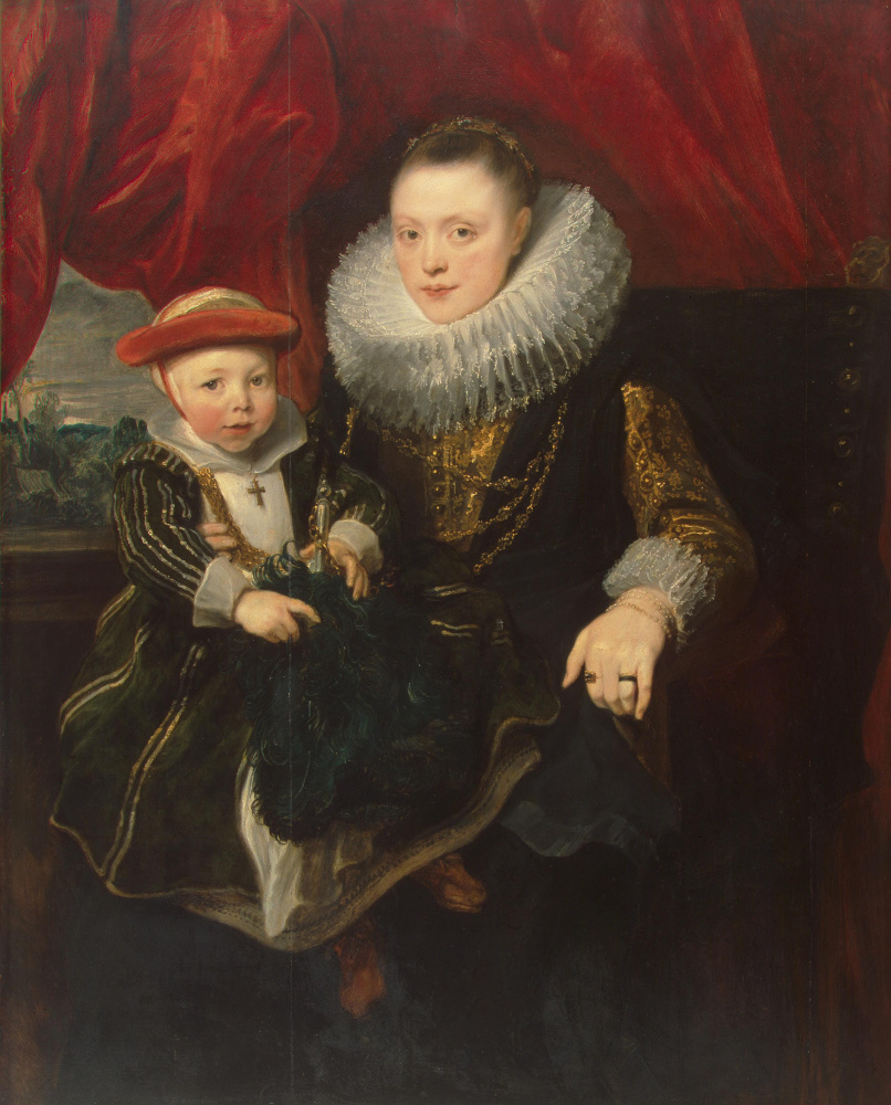 Антонис ван Дейк. Портрет молодой женщины с ребёнком