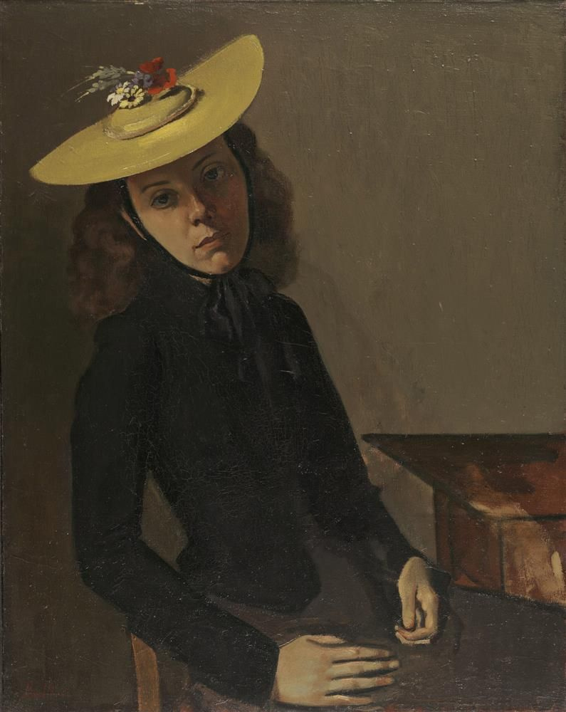 Бальтюс (Бальтазар Клоссовски де Рола). Портрет Антуанетты (Женщина в желтой шляпе)