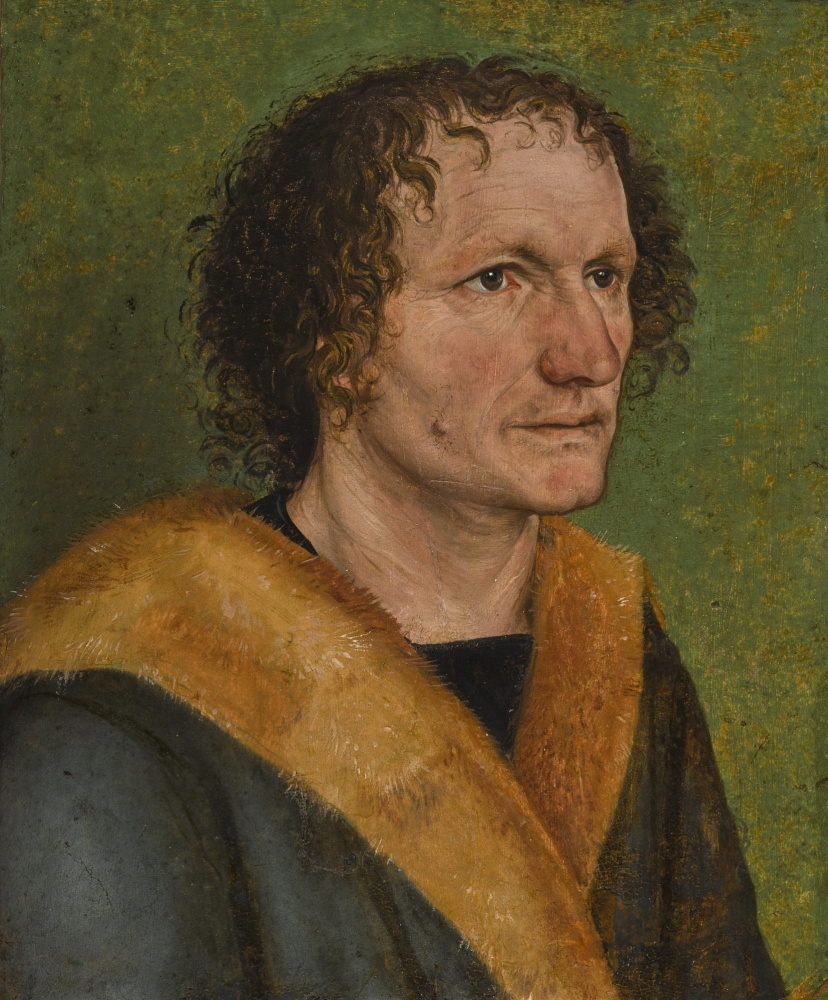 Альбрехт Дюрер. Портрет мужчины на зелёном фоне (приписывается)