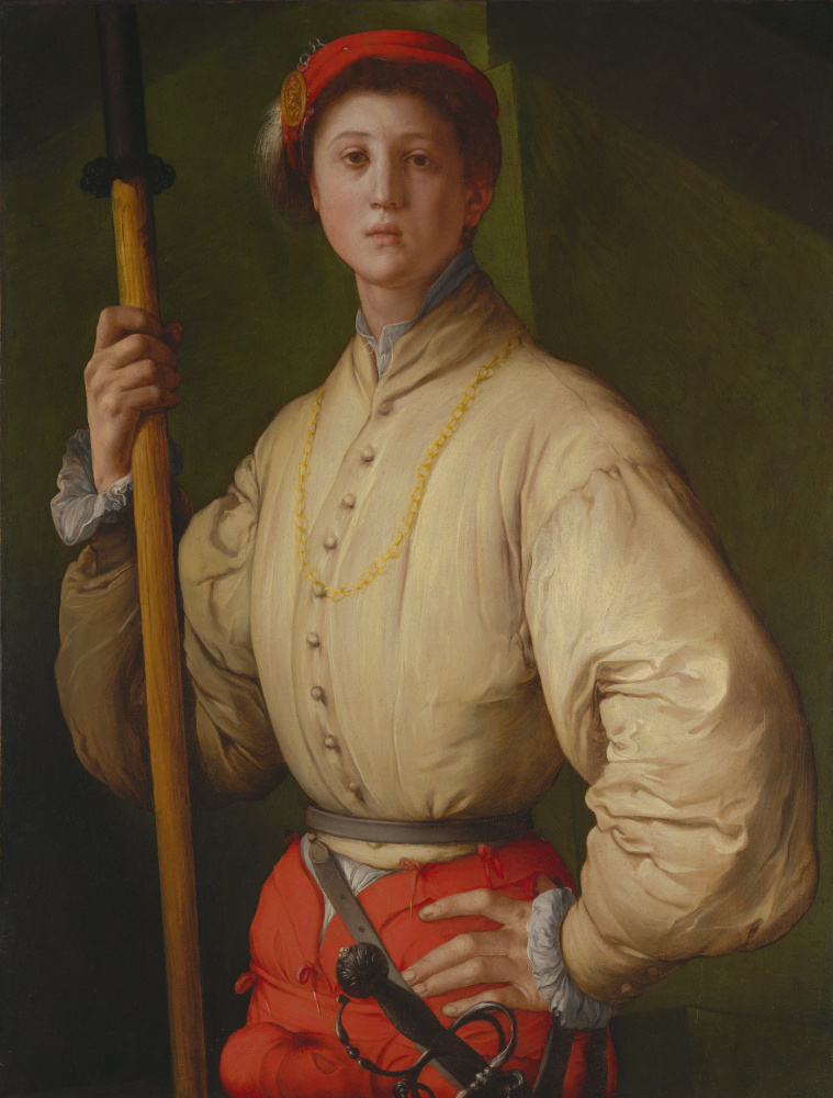 Якопо Понтормо. Портрет молодого человека с алебардой (Франческо Гварди?)