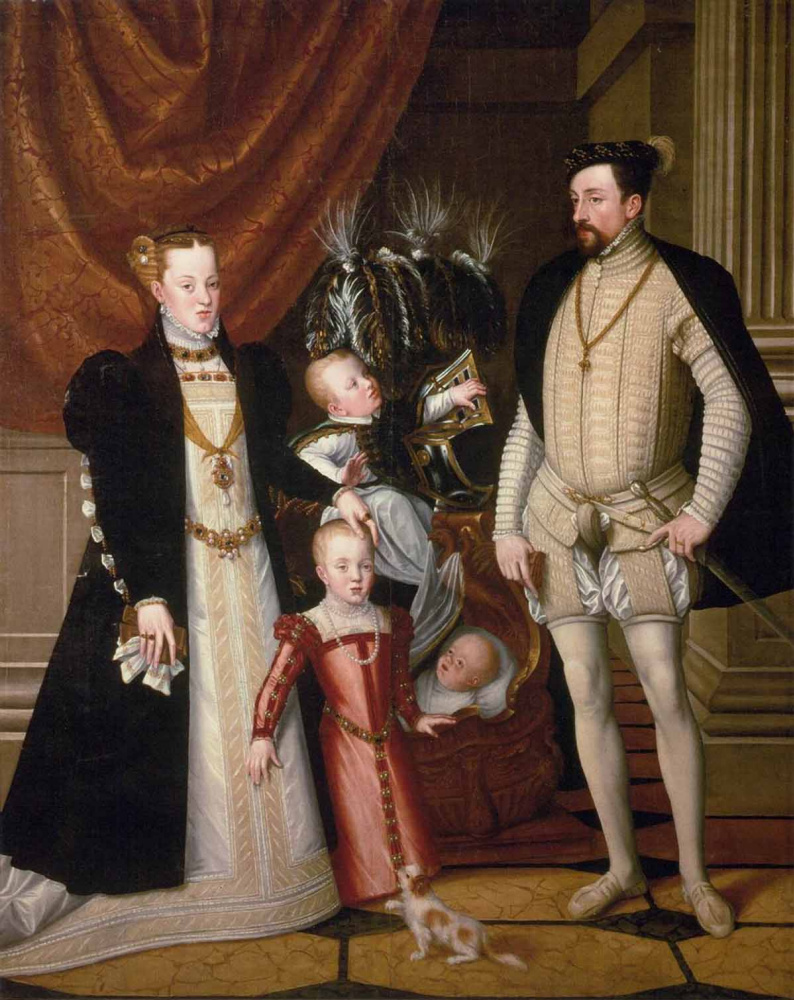 Джузеппе Арчимбольдо. Портрет императора Максимилиана ІІ с семьей