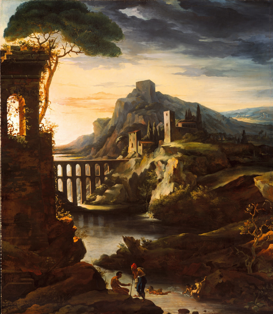 Теодор Жерико. Вечерний пейзаж с акведуком