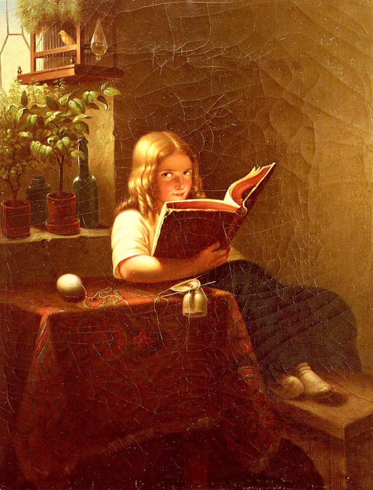 Иоганн Георг Мейер фон Бремен. Девушка читает у окна