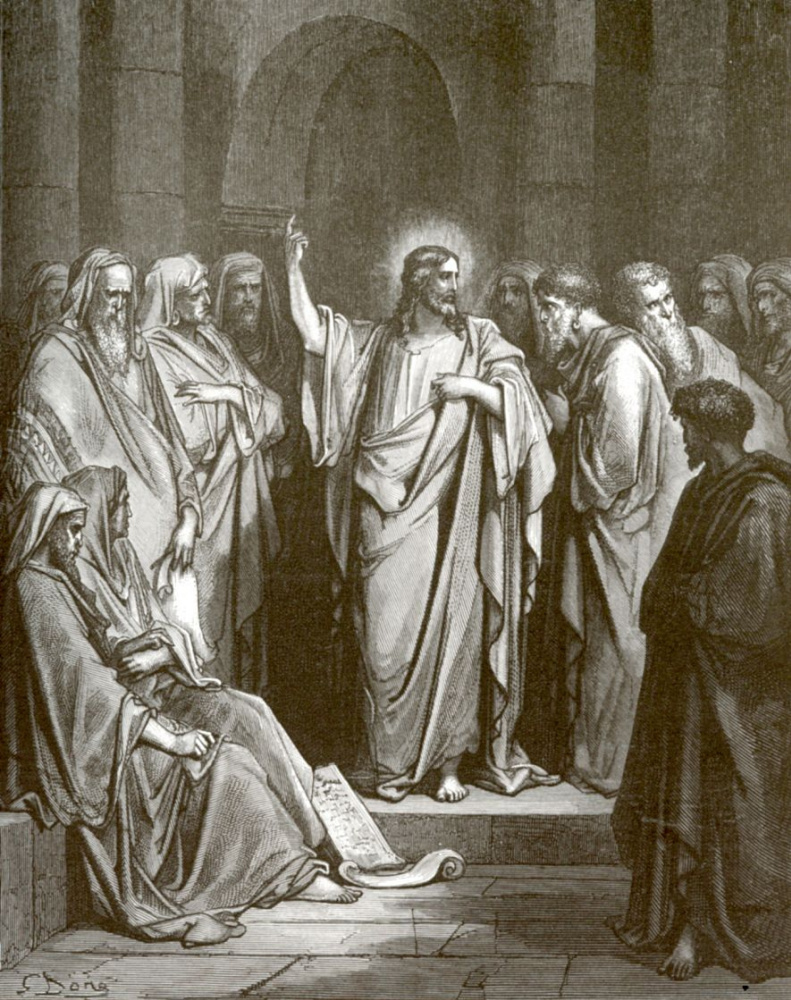 Поль Гюстав Доре. Иисус Христос в синагоге Назаретской