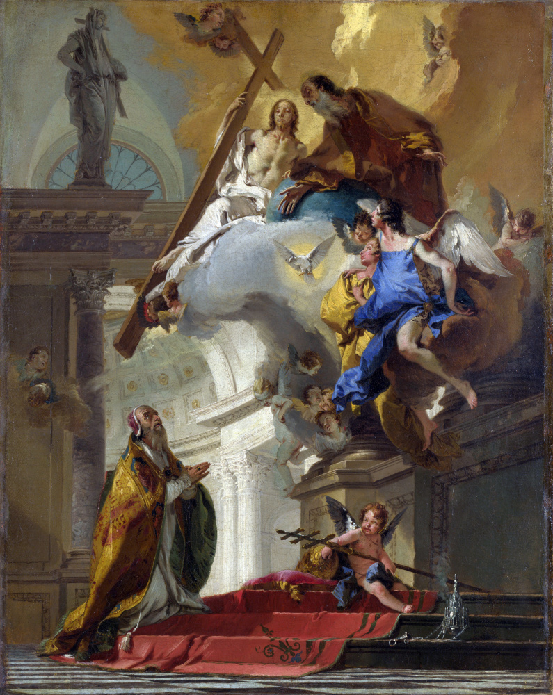 Джованни Баттиста Тьеполо. Папа Климент I, молящийся Троице