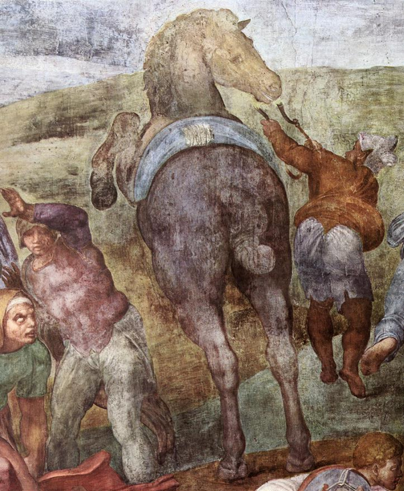 Микеланджело Буонарроти. Обращение Савла (фрагмент)