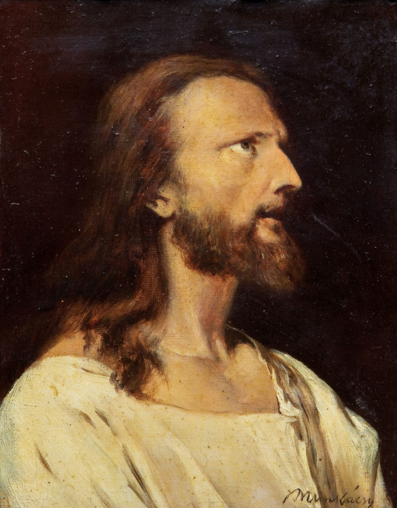 Михай Либ Мункачи. Портрет мужчин в светлом. Эскиз для изображения Христа