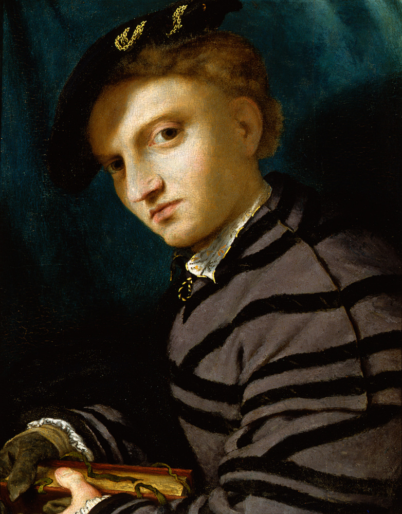 Лоренцо Лотто. Портрет юноши с книгой