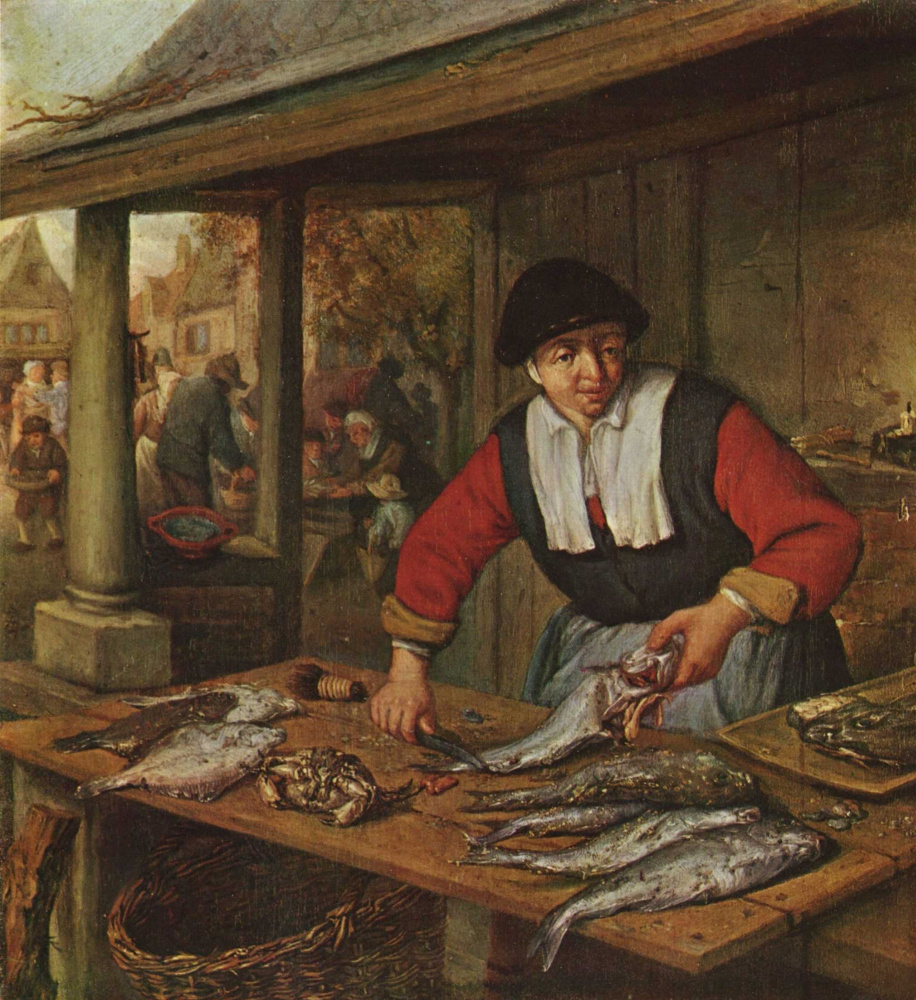 Адриан Янс ван Остаде. Продавщица рыбы