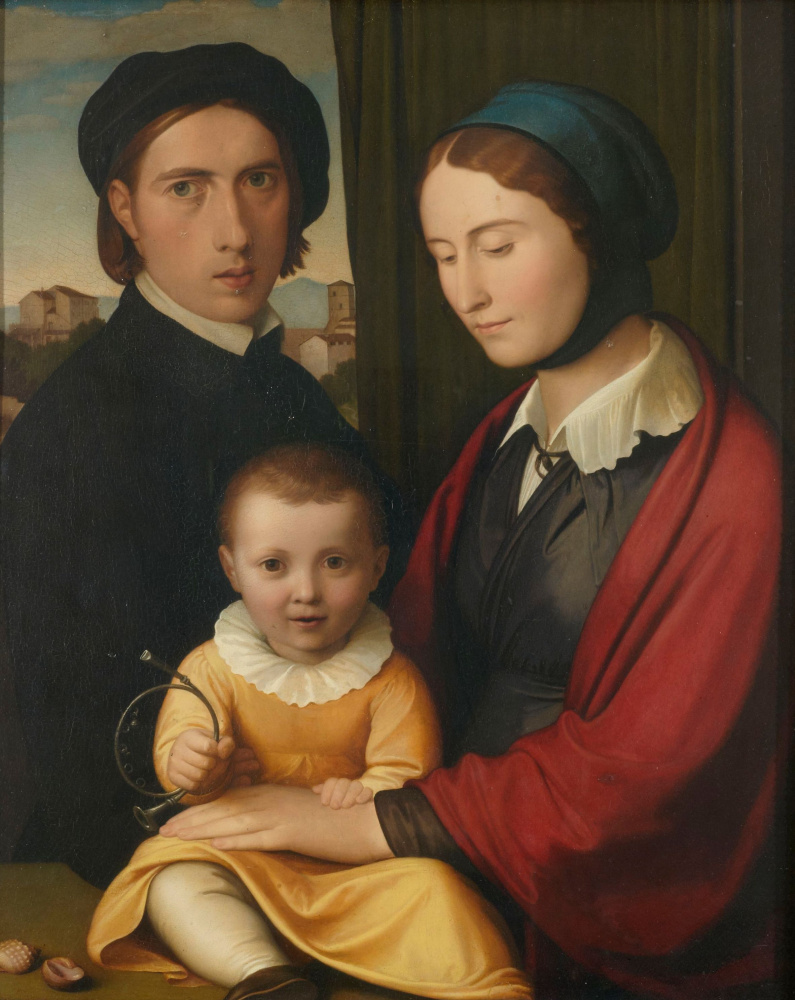 Иоганн Фридрих Овербек. Автопортрет с женой и сыном Альфонсом