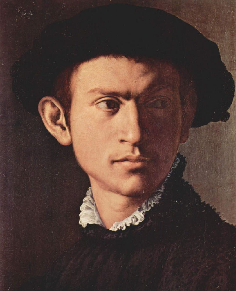 Аньоло Бронзино. Портрет молодого человека с лютней. Фрагмент