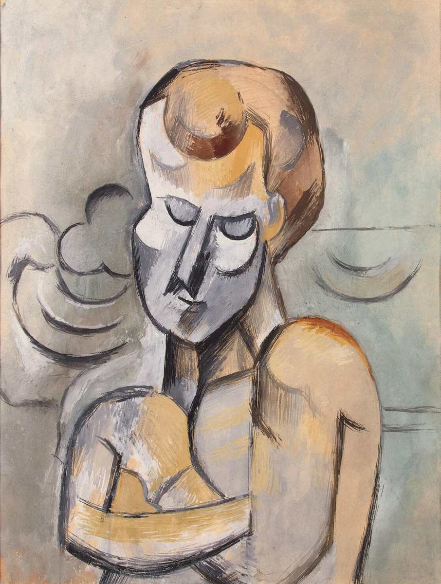 Пабло Пикассо. Мужчина со скрещенными на груди руками