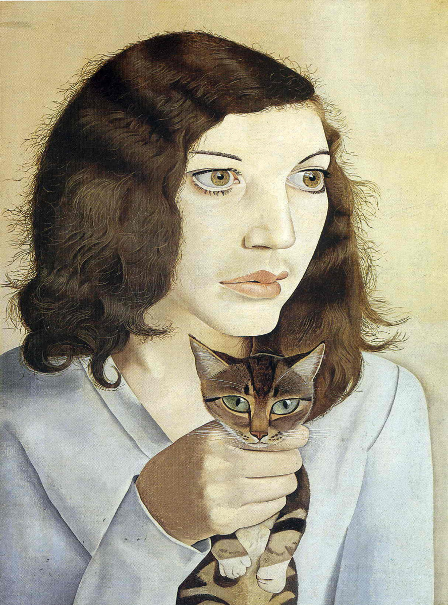 Люсьен Фрейд. Девушка с котенком