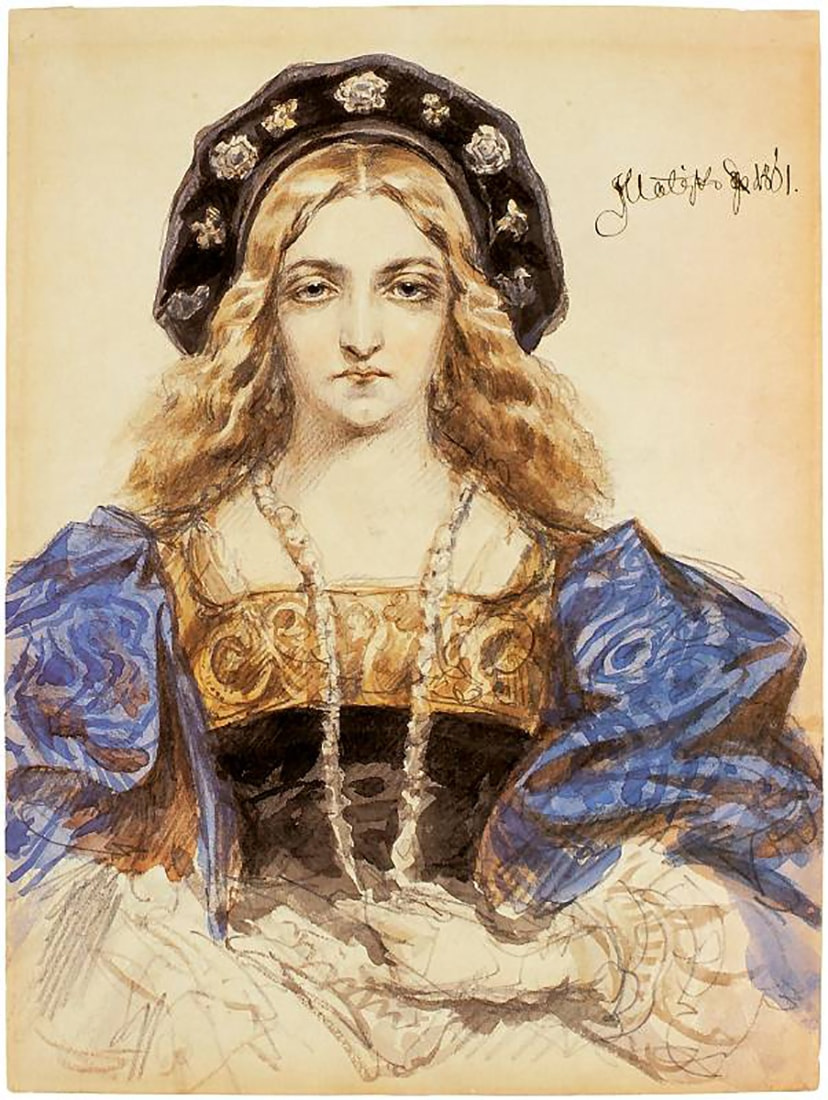 Ян Матейко. Портрет молодой женщины (Принцесса Бона Сфорца)