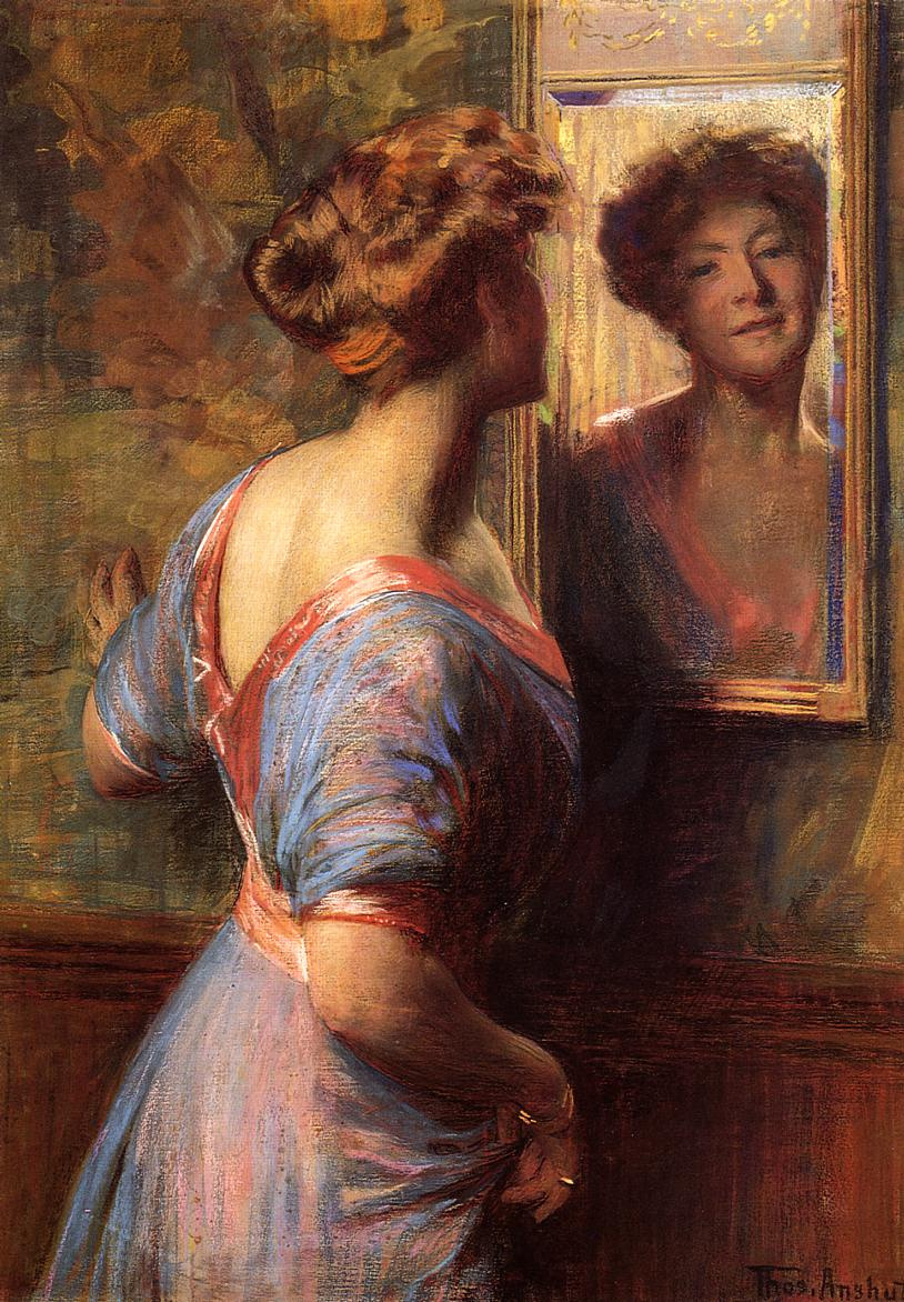 Томас Поллок Аншутц. Отражение женщины в зеркале